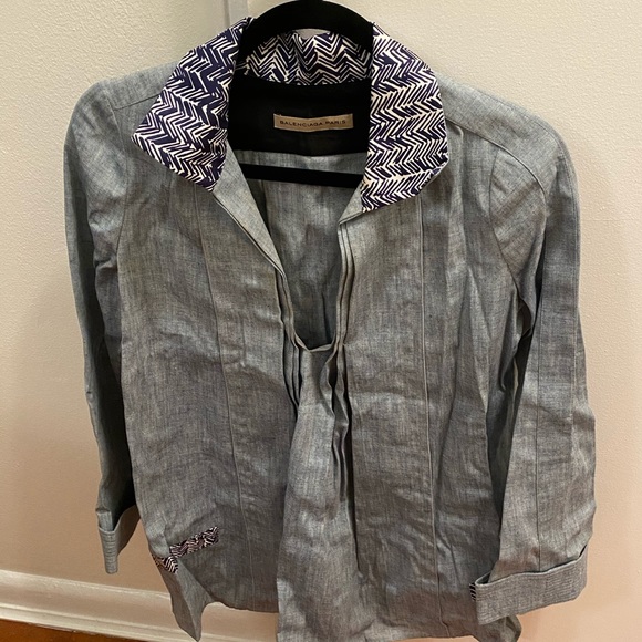 Balenciaga Paris Blue blouse size 36 - Picture 1 of 4